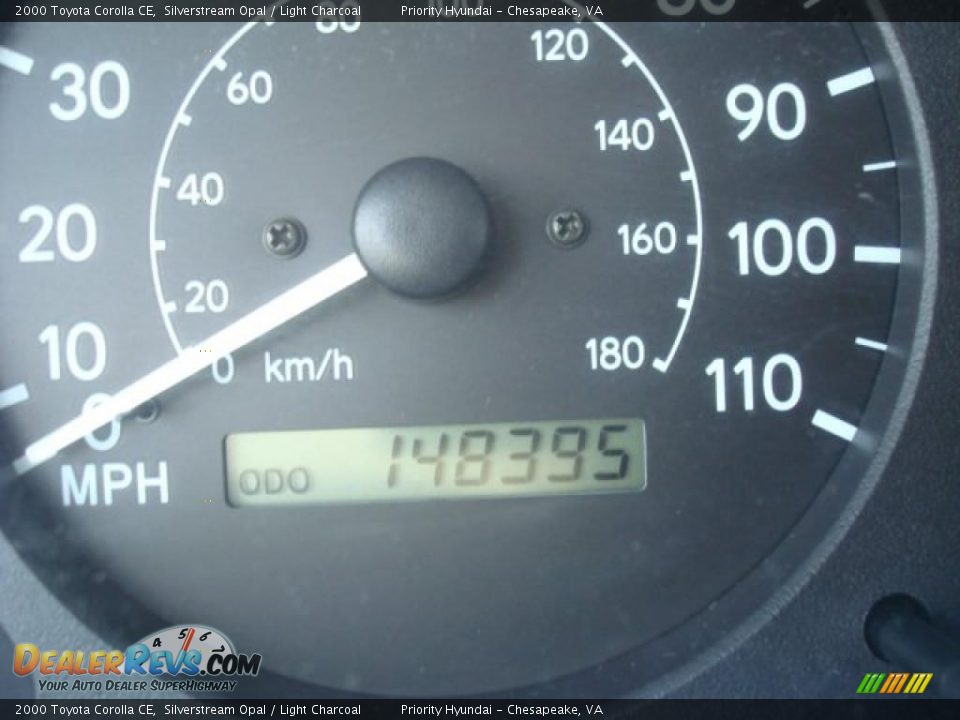 2000 Toyota Corolla CE Silverstream Opal / Light Charcoal Photo #15