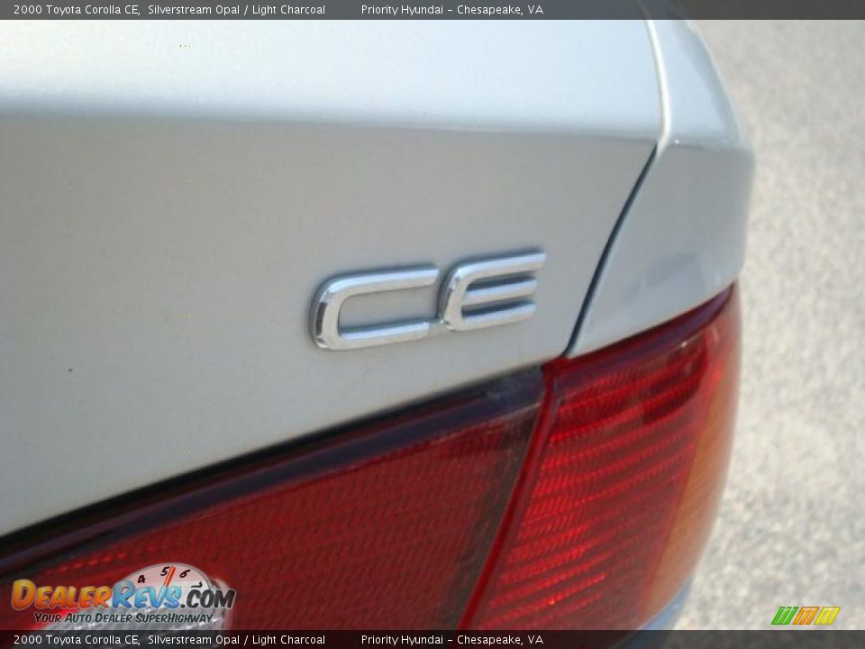 2000 Toyota Corolla CE Silverstream Opal / Light Charcoal Photo #17