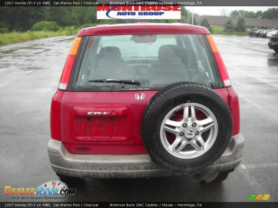 1997 Honda CR-V LX 4WD San Marino Red / Charcoal Photo #4