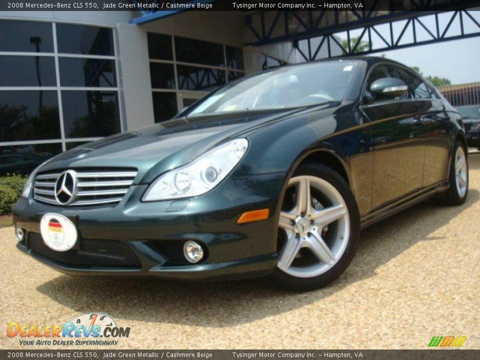 2008 Mercedes-Benz CLS 550 Jade Green Metallic / Cashmere Beige Photo #1