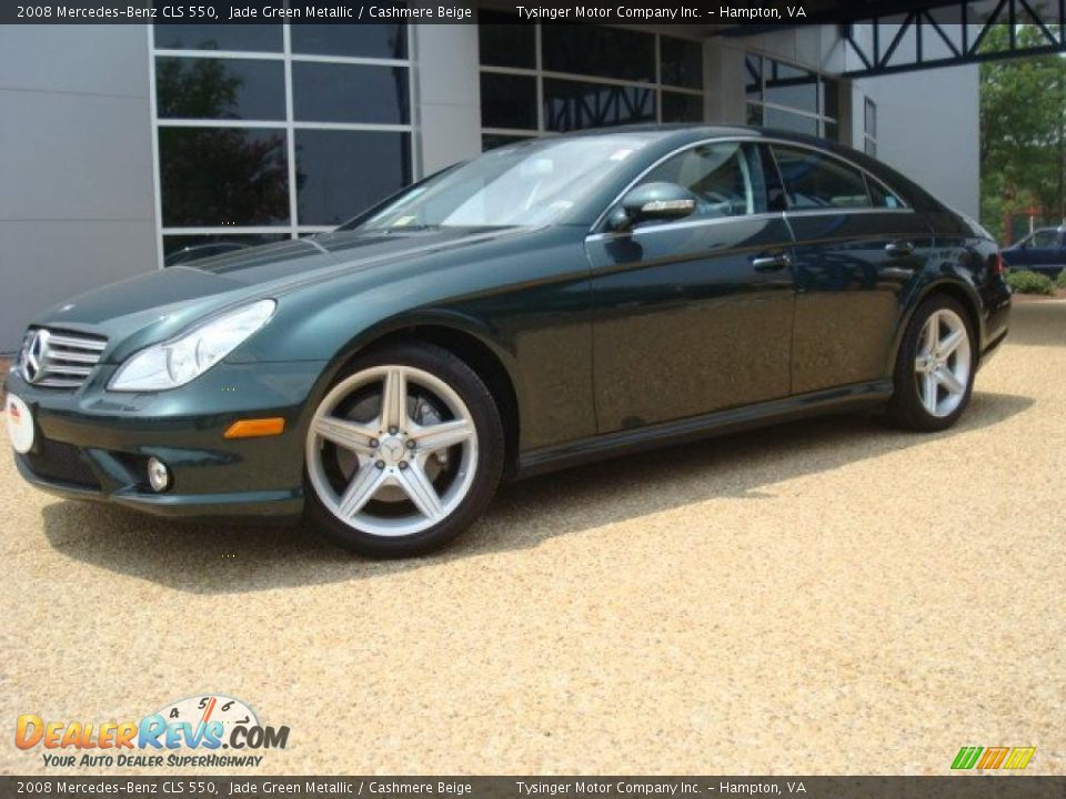 2008 Mercedes-Benz CLS 550 Jade Green Metallic / Cashmere Beige Photo #2