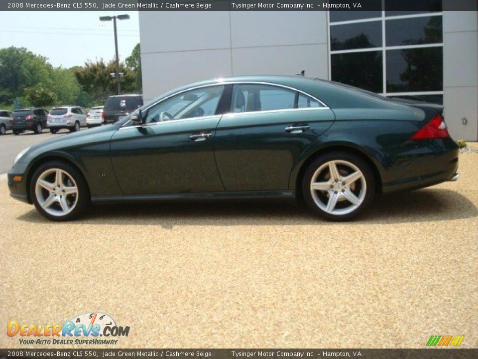 2008 Mercedes-Benz CLS 550 Jade Green Metallic / Cashmere Beige Photo #3