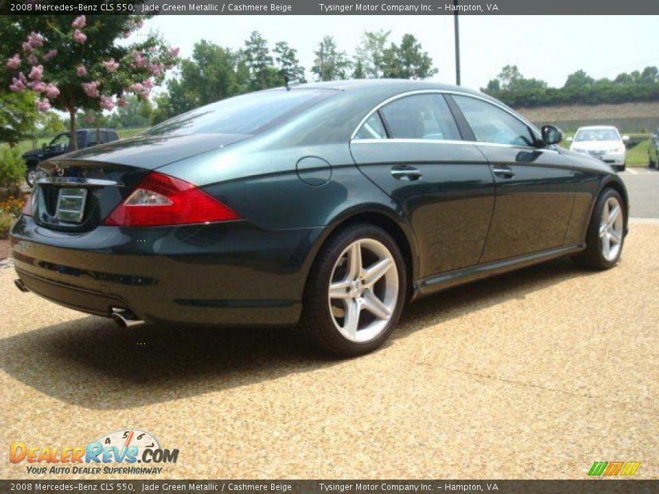 2008 Mercedes-Benz CLS 550 Jade Green Metallic / Cashmere Beige Photo #5