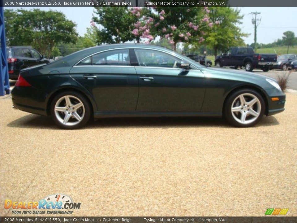 2008 Mercedes-Benz CLS 550 Jade Green Metallic / Cashmere Beige Photo #6
