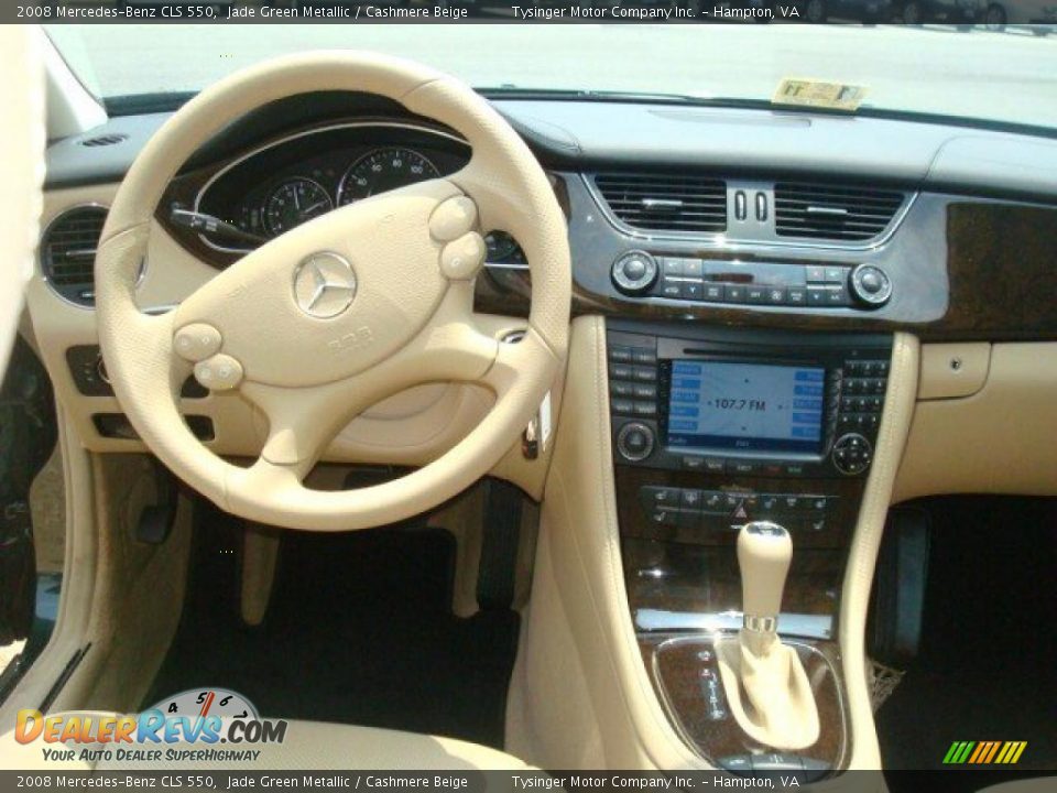 2008 Mercedes-Benz CLS 550 Jade Green Metallic / Cashmere Beige Photo #14