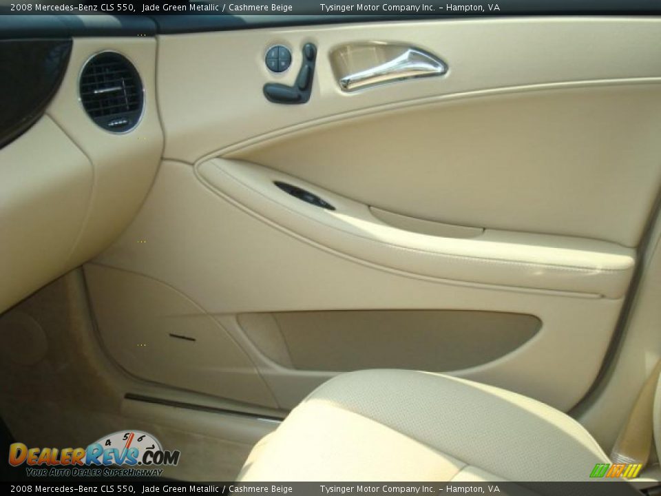2008 Mercedes-Benz CLS 550 Jade Green Metallic / Cashmere Beige Photo #21