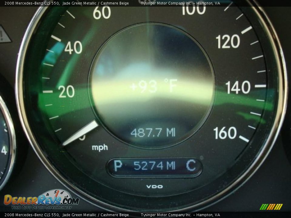 2008 Mercedes-Benz CLS 550 Jade Green Metallic / Cashmere Beige Photo #23