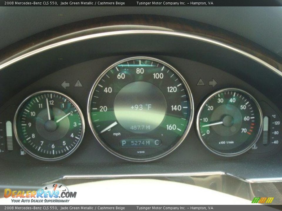 2008 Mercedes-Benz CLS 550 Jade Green Metallic / Cashmere Beige Photo #24
