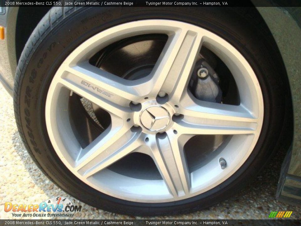 2008 Mercedes-Benz CLS 550 Jade Green Metallic / Cashmere Beige Photo #25