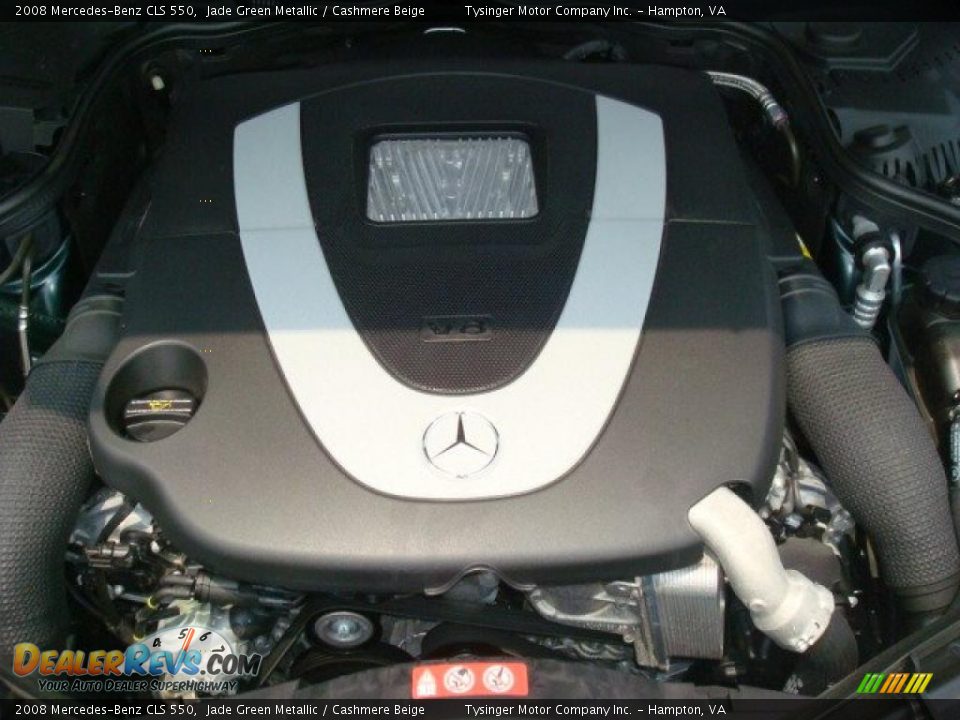 2008 Mercedes-Benz CLS 550 Jade Green Metallic / Cashmere Beige Photo #28