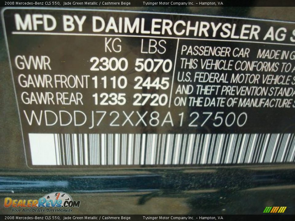 2008 Mercedes-Benz CLS 550 Jade Green Metallic / Cashmere Beige Photo #29