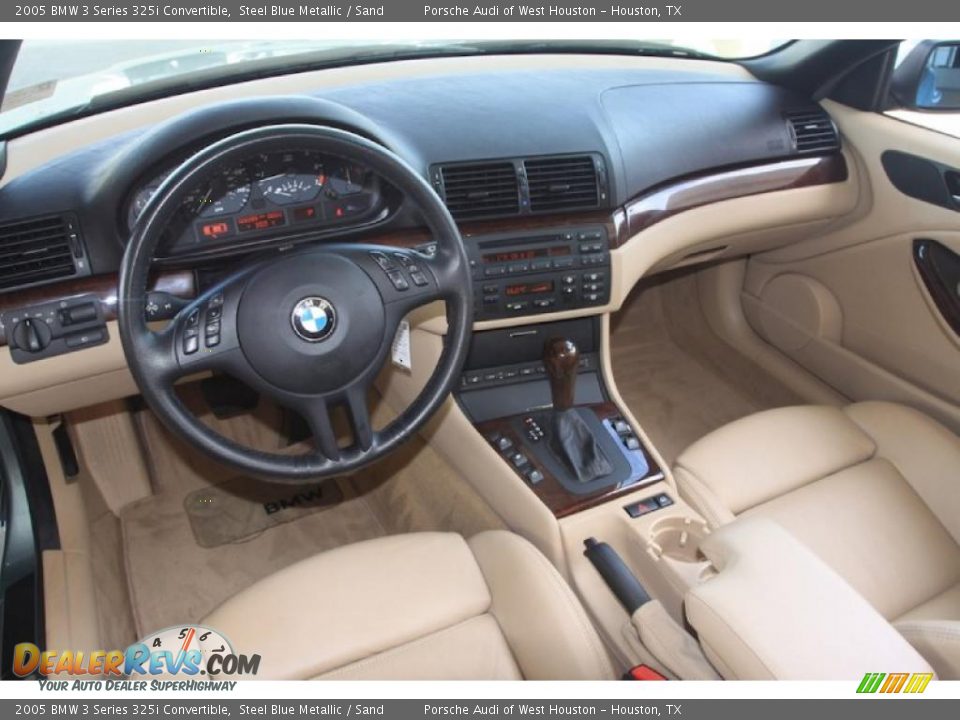 2005 BMW 3 Series 325i Convertible Steel Blue Metallic / Sand Photo #6
