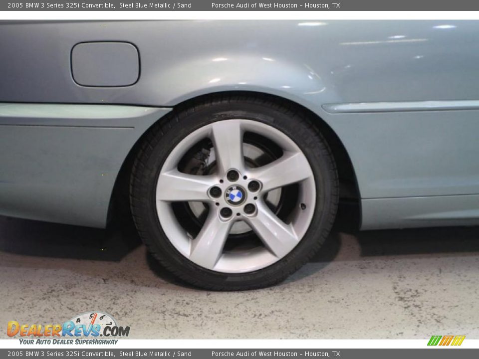2005 BMW 3 Series 325i Convertible Steel Blue Metallic / Sand Photo #12