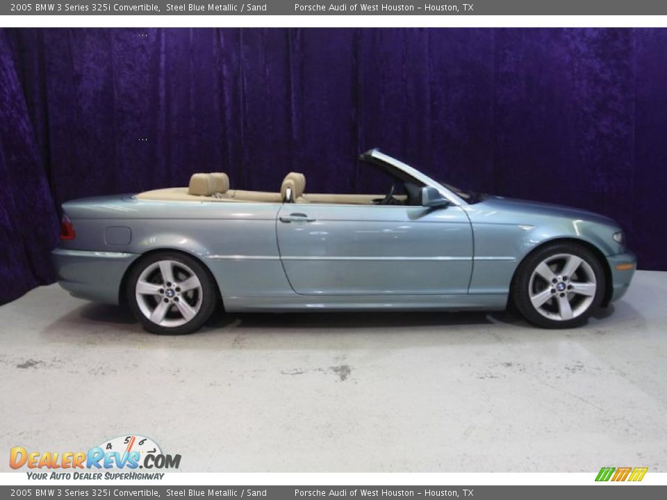 2005 BMW 3 Series 325i Convertible Steel Blue Metallic / Sand Photo #13