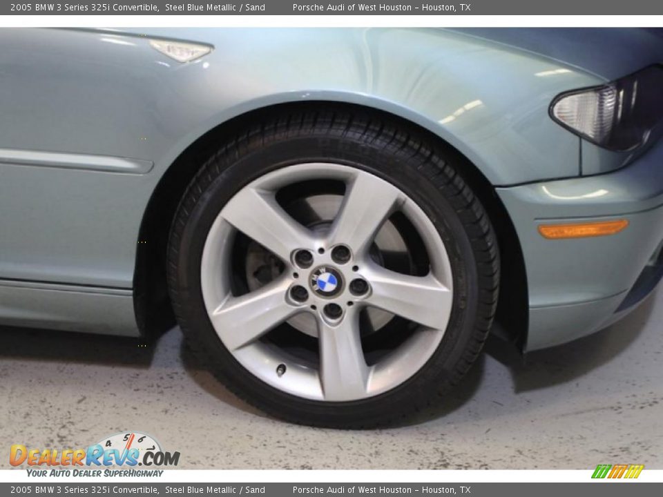2005 BMW 3 Series 325i Convertible Steel Blue Metallic / Sand Photo #14