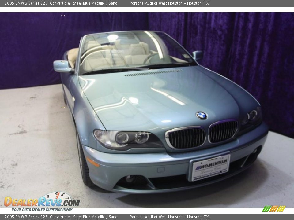 2005 BMW 3 Series 325i Convertible Steel Blue Metallic / Sand Photo #15