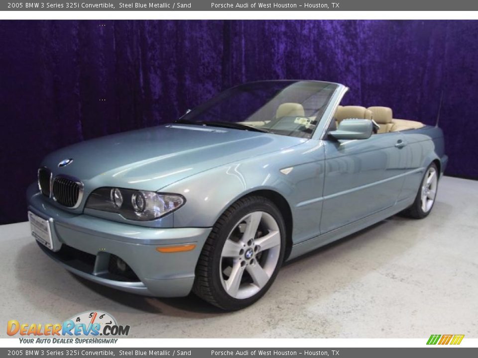 2005 BMW 3 Series 325i Convertible Steel Blue Metallic / Sand Photo #18