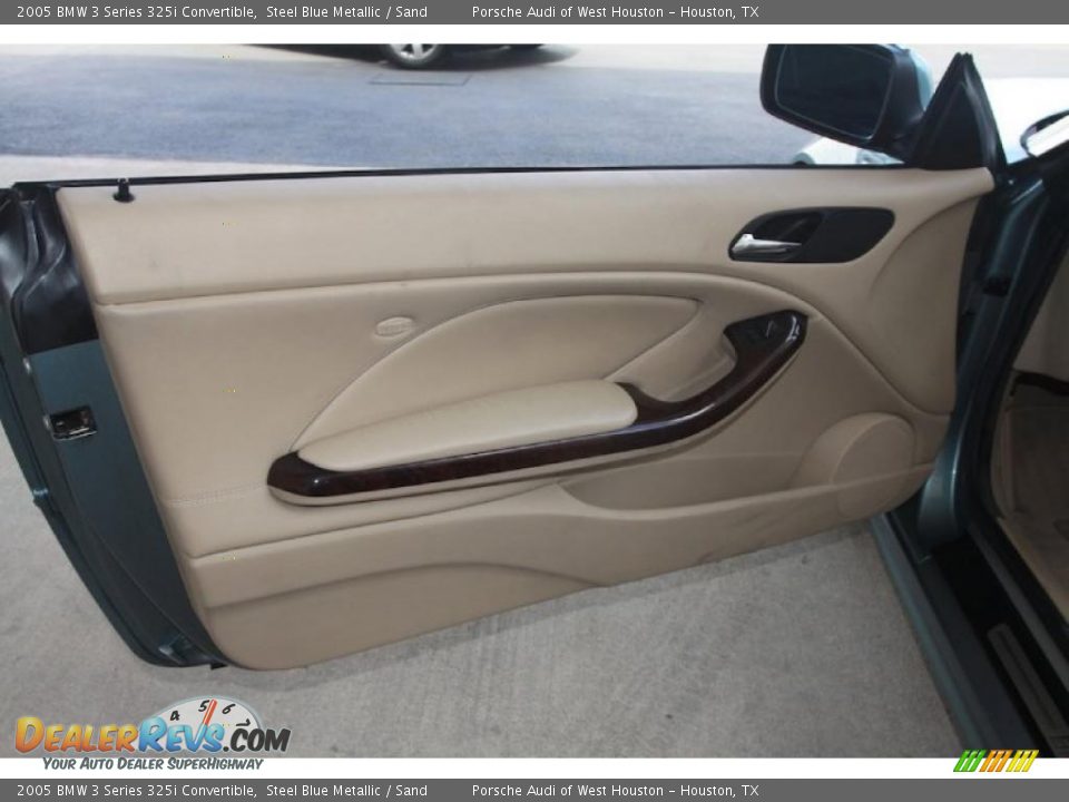2005 BMW 3 Series 325i Convertible Steel Blue Metallic / Sand Photo #26