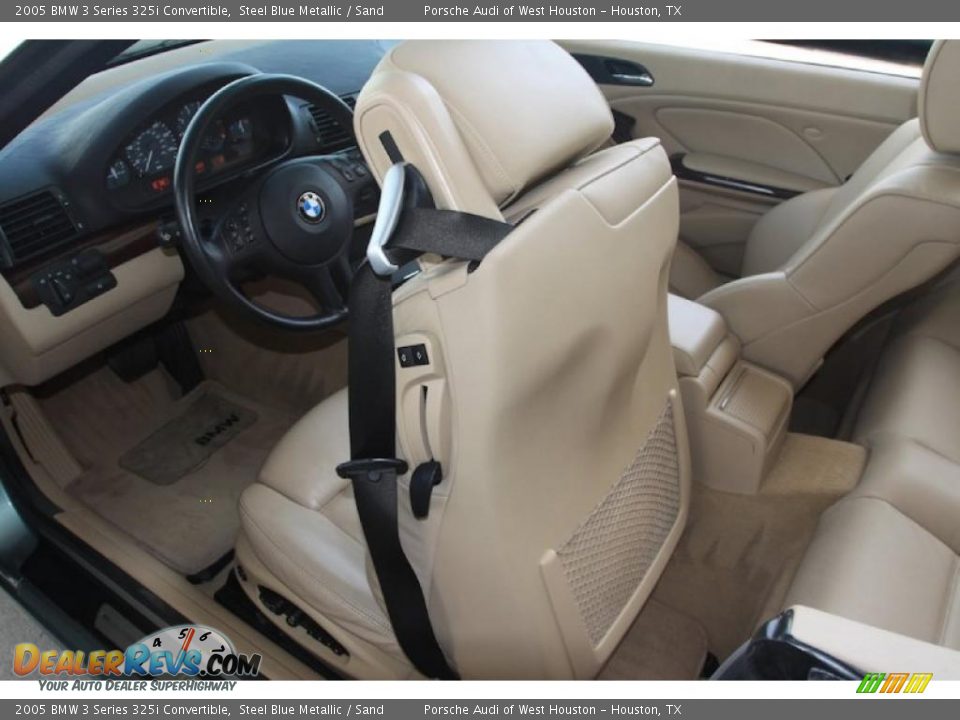 2005 BMW 3 Series 325i Convertible Steel Blue Metallic / Sand Photo #28