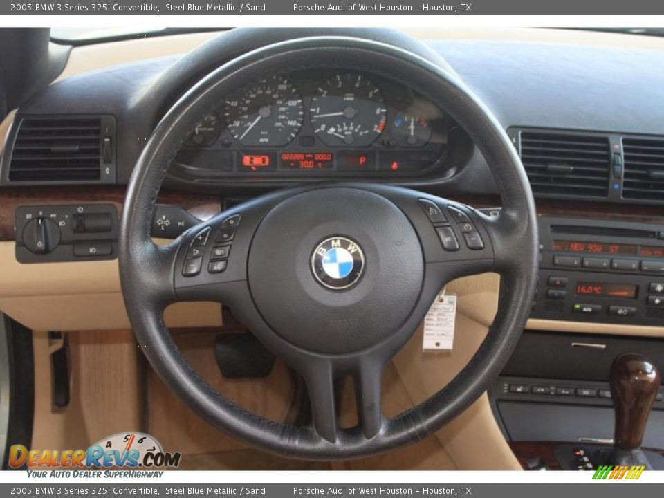2005 BMW 3 Series 325i Convertible Steel Blue Metallic / Sand Photo #29