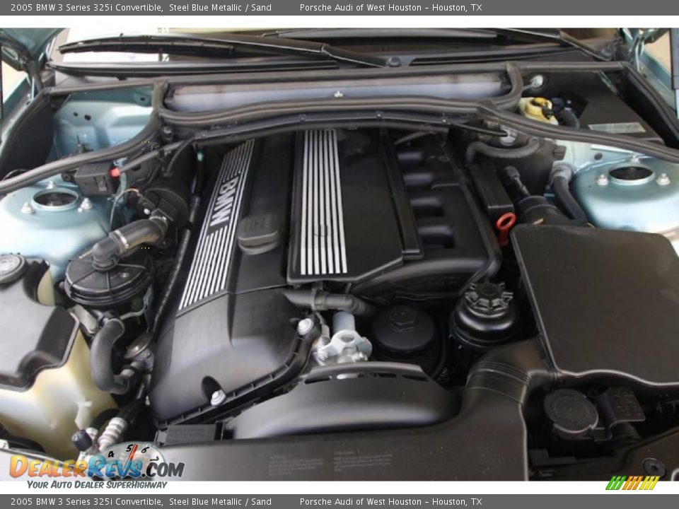 2005 BMW 3 Series 325i Convertible Steel Blue Metallic / Sand Photo #35