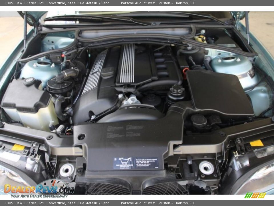 2005 BMW 3 Series 325i Convertible Steel Blue Metallic / Sand Photo #36