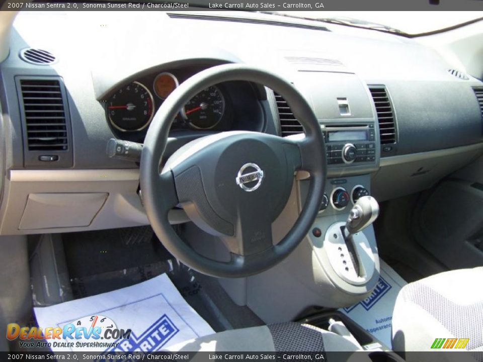 2007 Nissan Sentra 2.0 Sonoma Sunset Red / Charcoal/Steel Photo #5