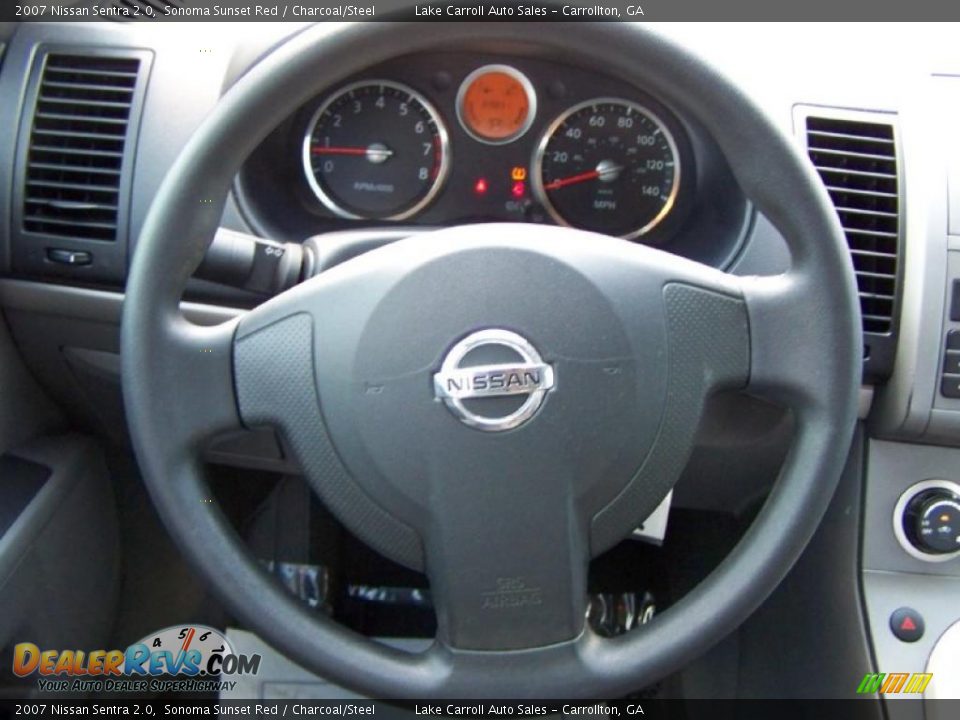 2007 Nissan Sentra 2.0 Sonoma Sunset Red / Charcoal/Steel Photo #7