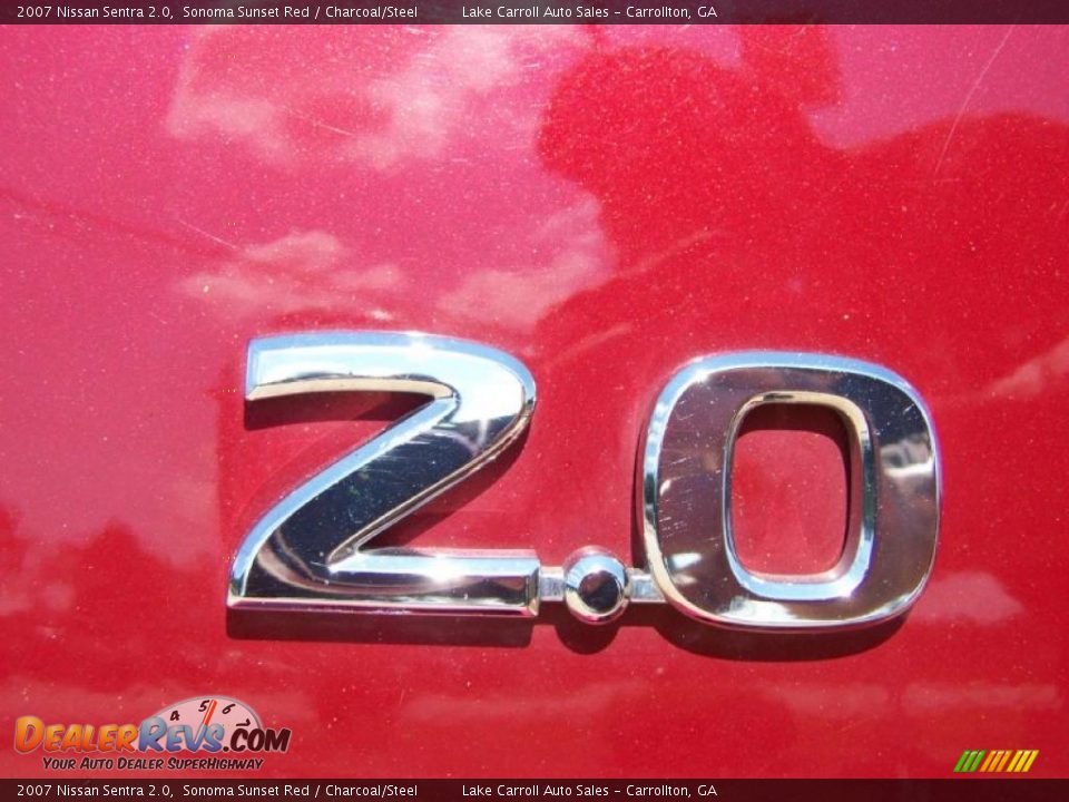 2007 Nissan Sentra 2.0 Sonoma Sunset Red / Charcoal/Steel Photo #10