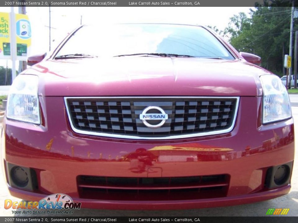 2007 Nissan Sentra 2.0 Sonoma Sunset Red / Charcoal/Steel Photo #11