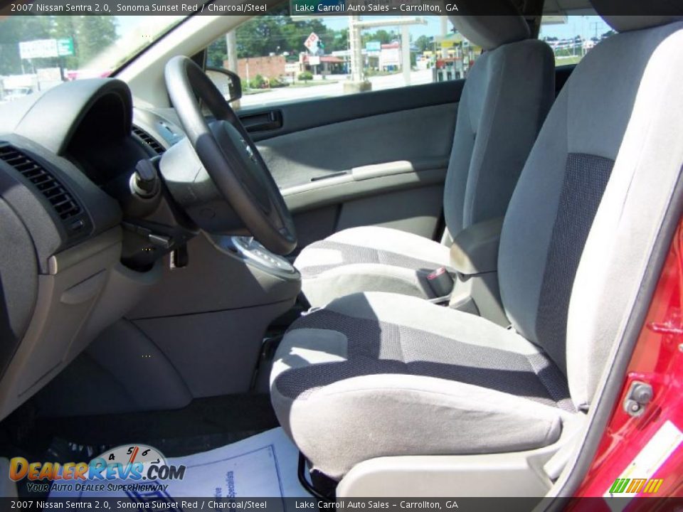 2007 Nissan Sentra 2.0 Sonoma Sunset Red / Charcoal/Steel Photo #23