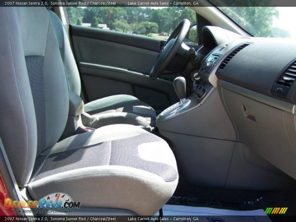 2007 Nissan Sentra 2.0 Sonoma Sunset Red / Charcoal/Steel Photo #24