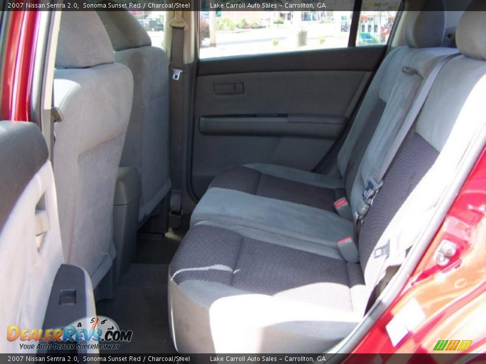 2007 Nissan Sentra 2.0 Sonoma Sunset Red / Charcoal/Steel Photo #25