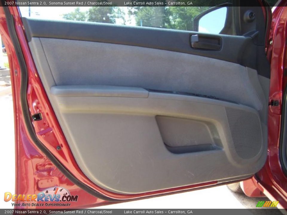 2007 Nissan Sentra 2.0 Sonoma Sunset Red / Charcoal/Steel Photo #27