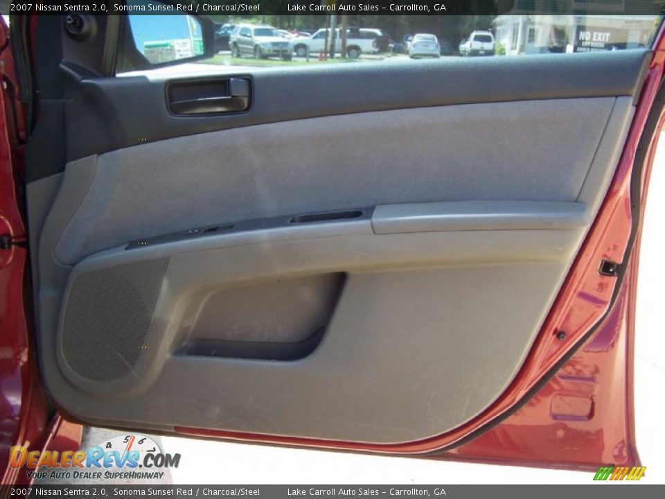 2007 Nissan Sentra 2.0 Sonoma Sunset Red / Charcoal/Steel Photo #28