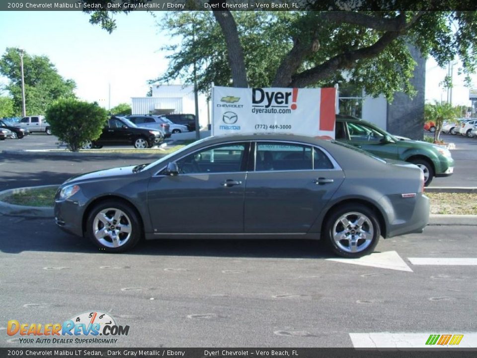 2009 Chevrolet Malibu LT Sedan Dark Gray Metallic / Ebony Photo #3