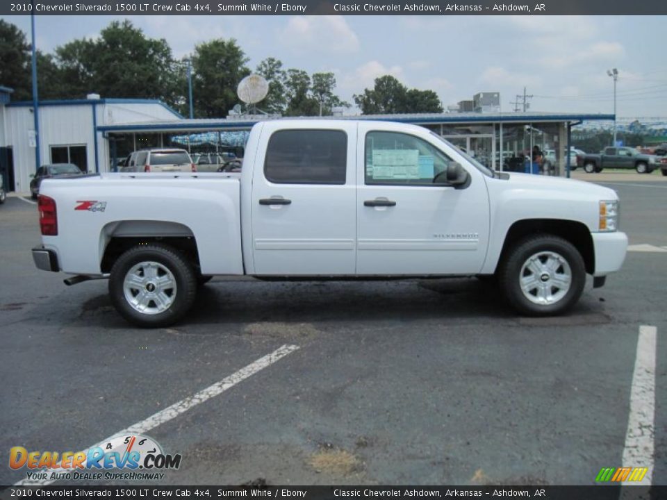 2010 Chevrolet Silverado 1500 LT Crew Cab 4x4 Summit White / Ebony Photo #2