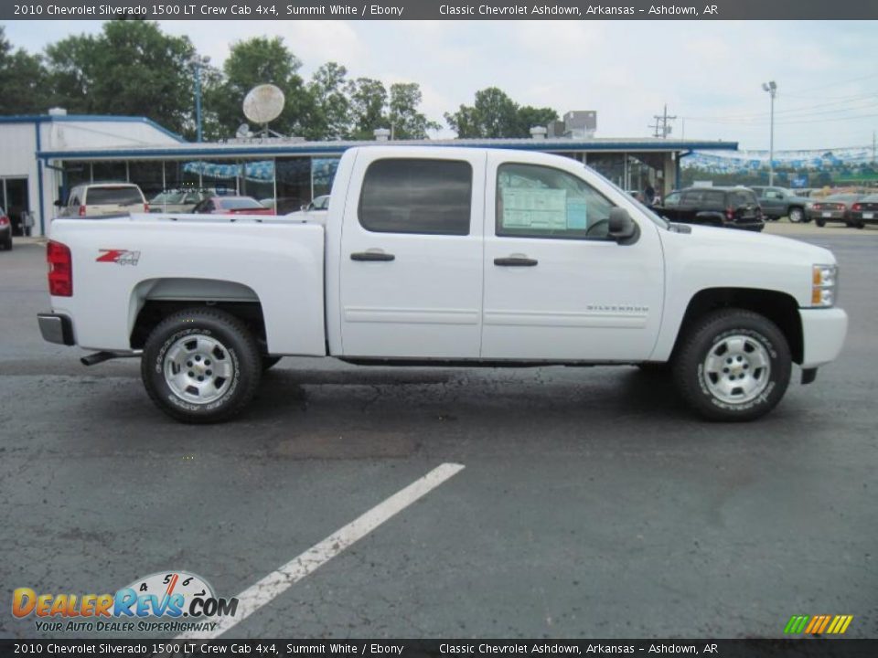 2010 Chevrolet Silverado 1500 LT Crew Cab 4x4 Summit White / Ebony Photo #2
