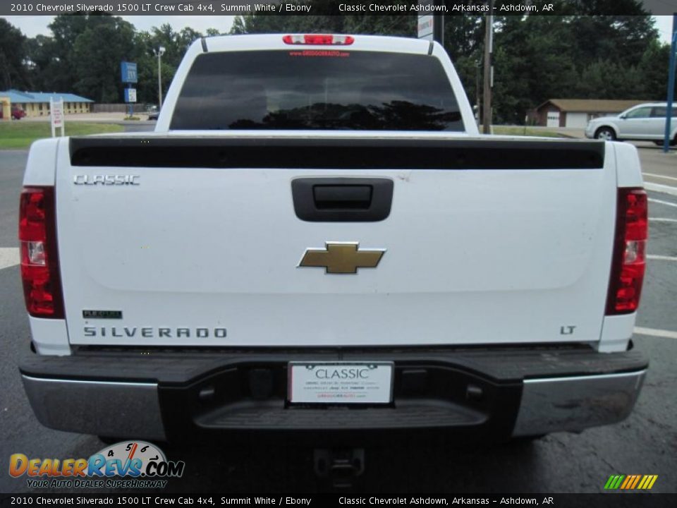 2010 Chevrolet Silverado 1500 LT Crew Cab 4x4 Summit White / Ebony Photo #6