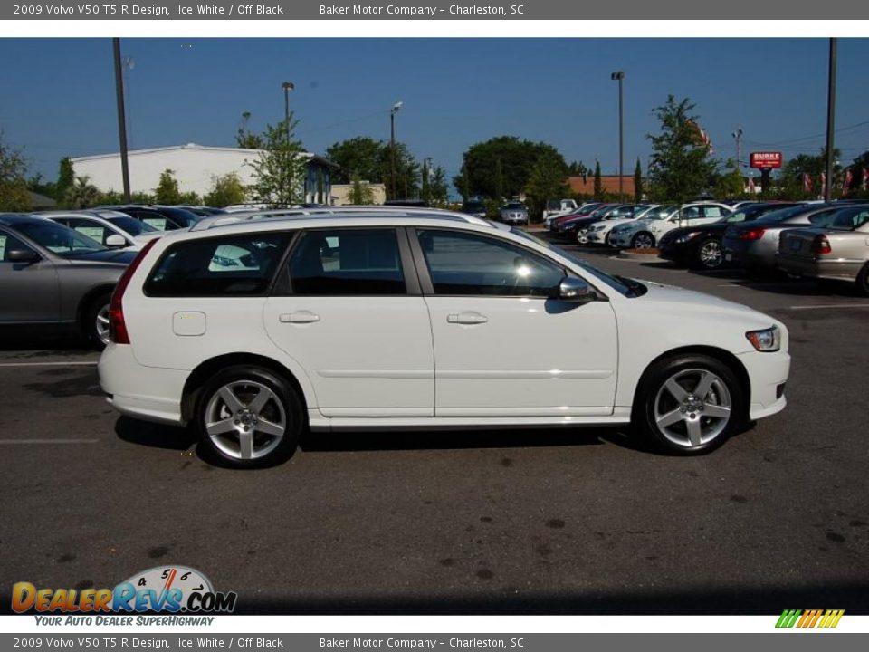 2009 Volvo V50 T5 R Design Ice White / Off Black Photo #15