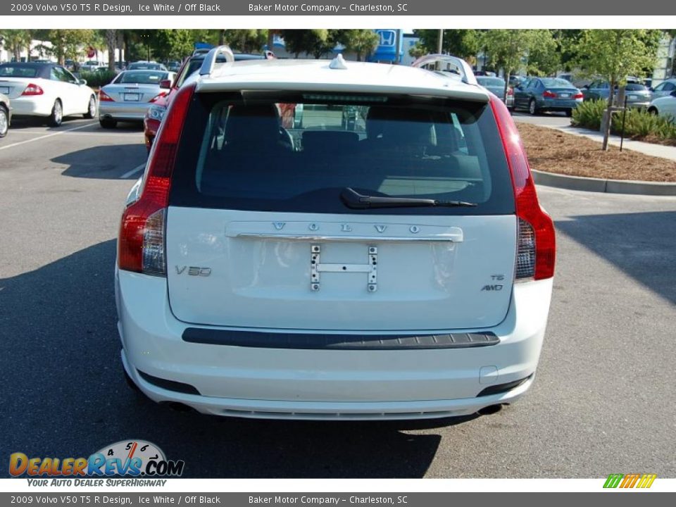 2009 Volvo V50 T5 R Design Ice White / Off Black Photo #17