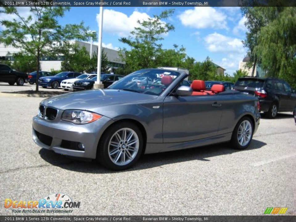 Space Gray Metallic BMW 1 Series 128i Convertible. Click to enlarge.