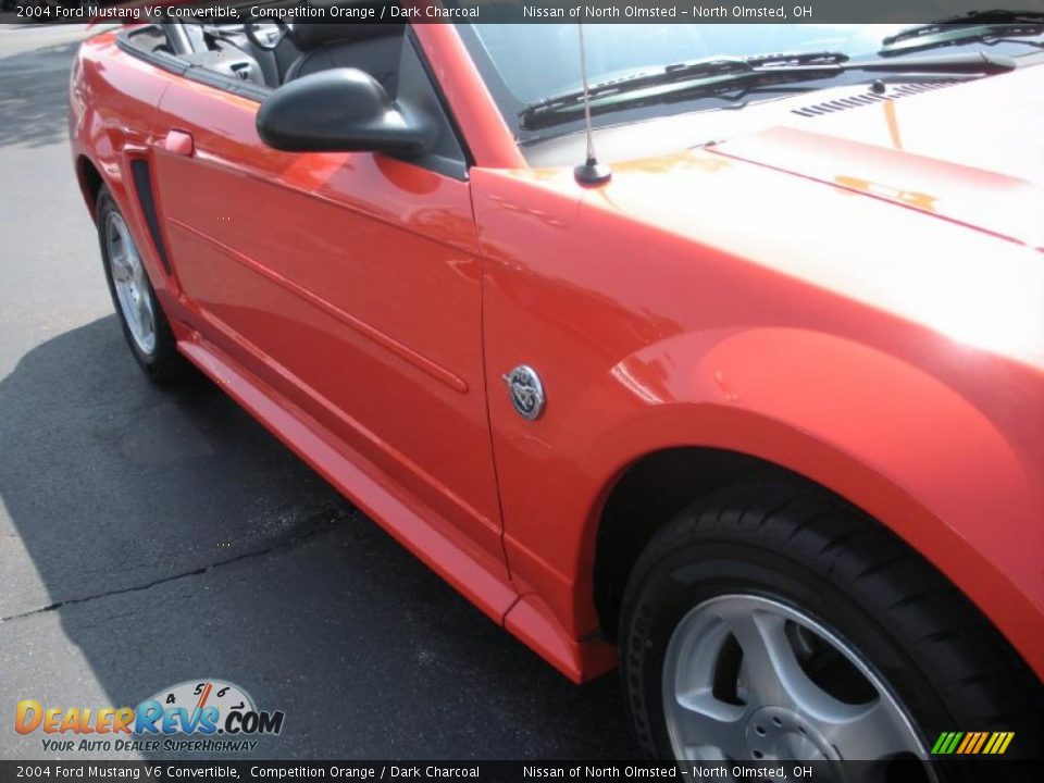 2004 Ford Mustang V6 Convertible Competition Orange / Dark Charcoal Photo #4