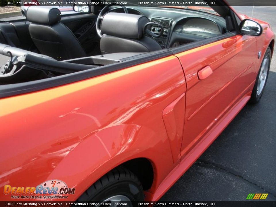 2004 Ford Mustang V6 Convertible Competition Orange / Dark Charcoal Photo #5