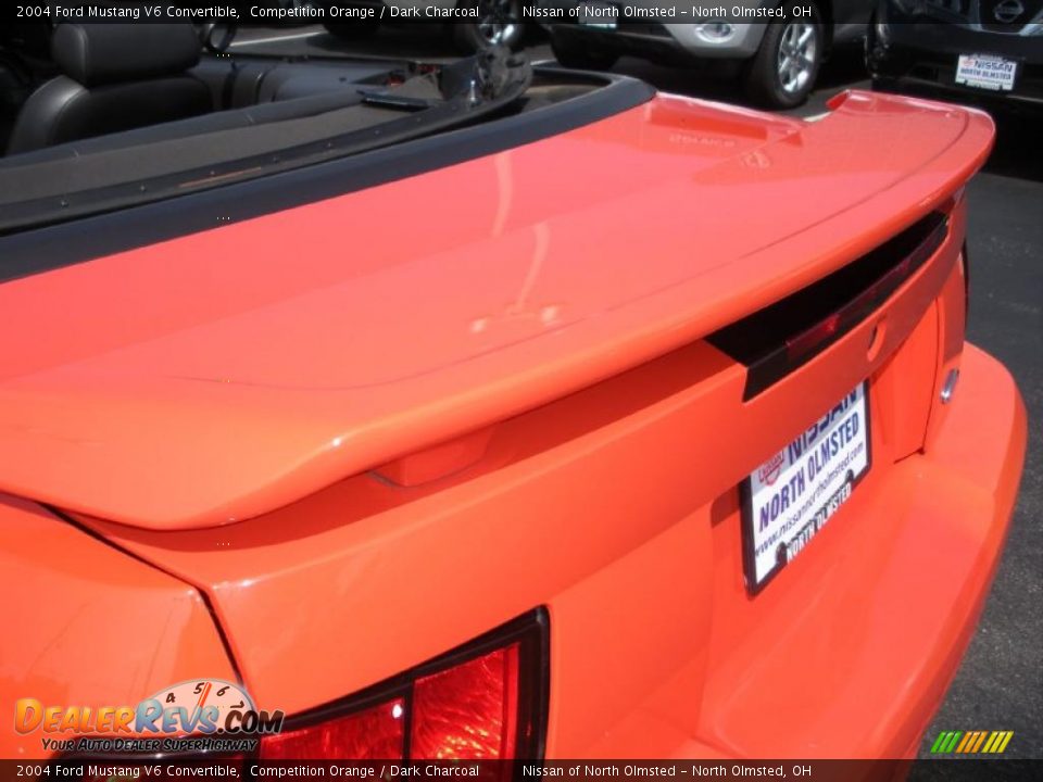 2004 Ford Mustang V6 Convertible Competition Orange / Dark Charcoal Photo #18