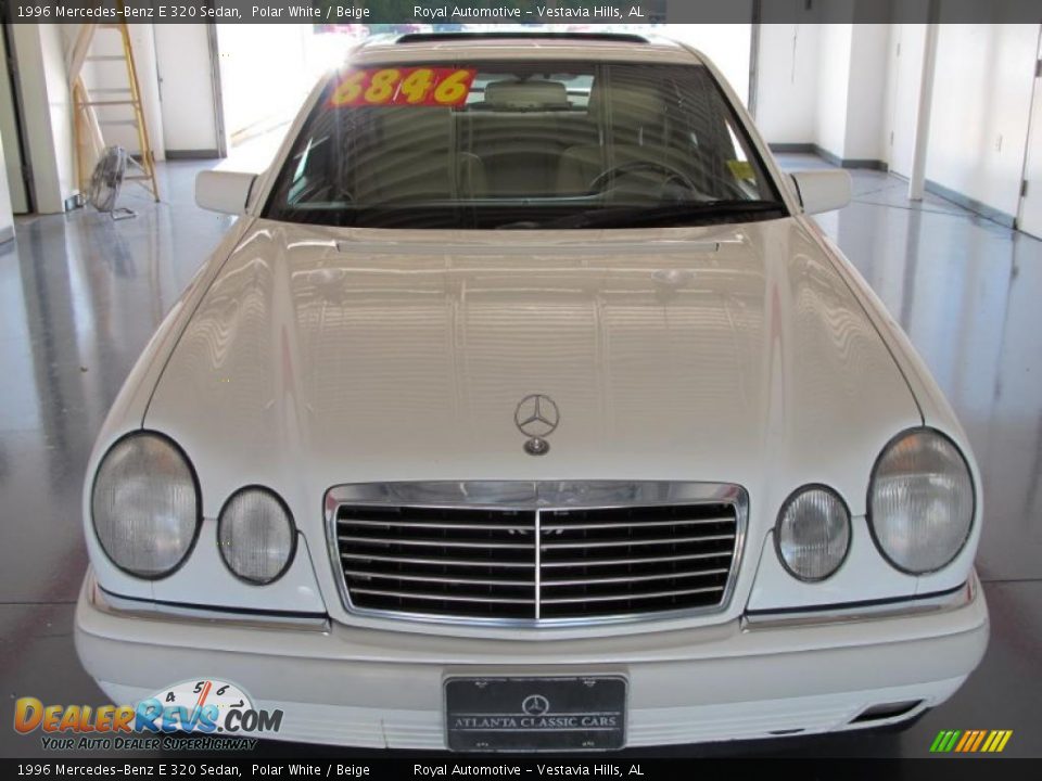 1996 Mercedes-Benz E 320 Sedan Polar White / Beige Photo #2