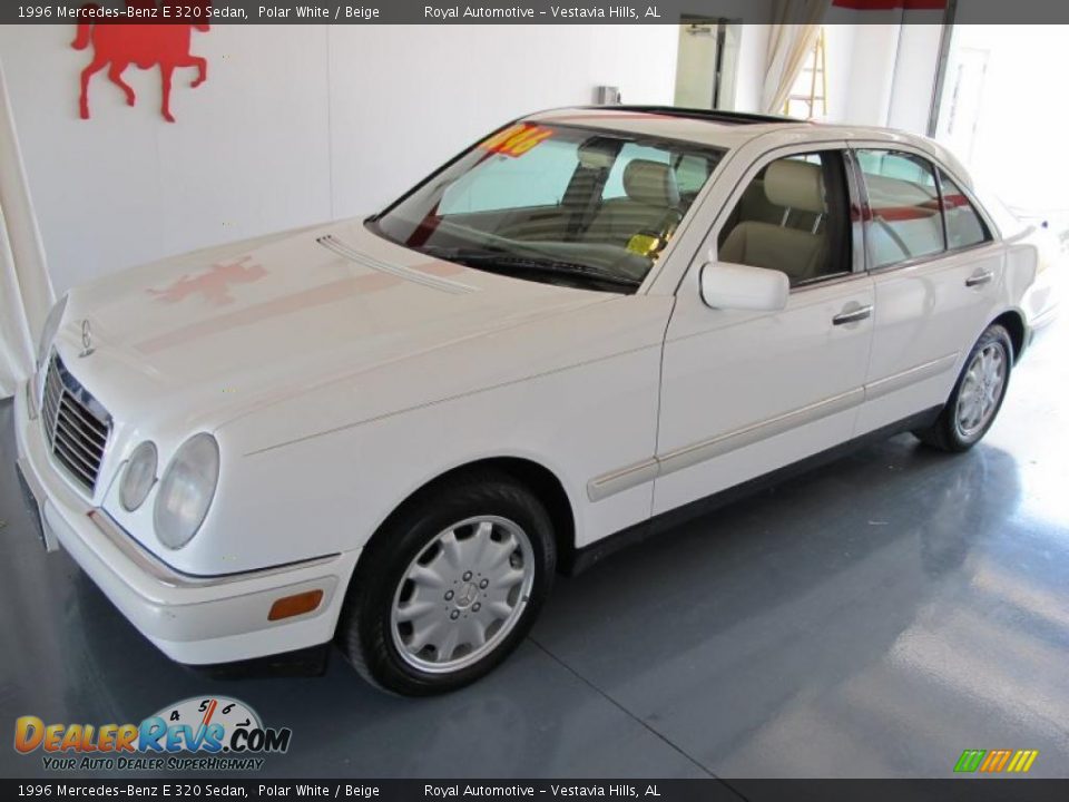 1996 Mercedes-Benz E 320 Sedan Polar White / Beige Photo #3