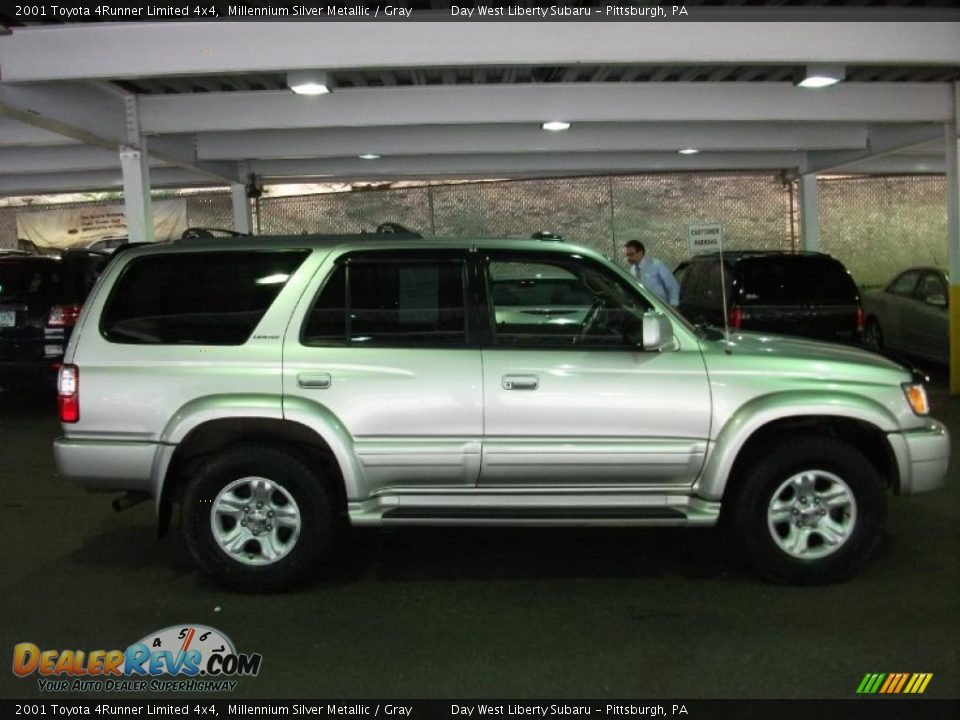 2001 Toyota 4Runner Limited 4x4 Millennium Silver Metallic / Gray Photo #4