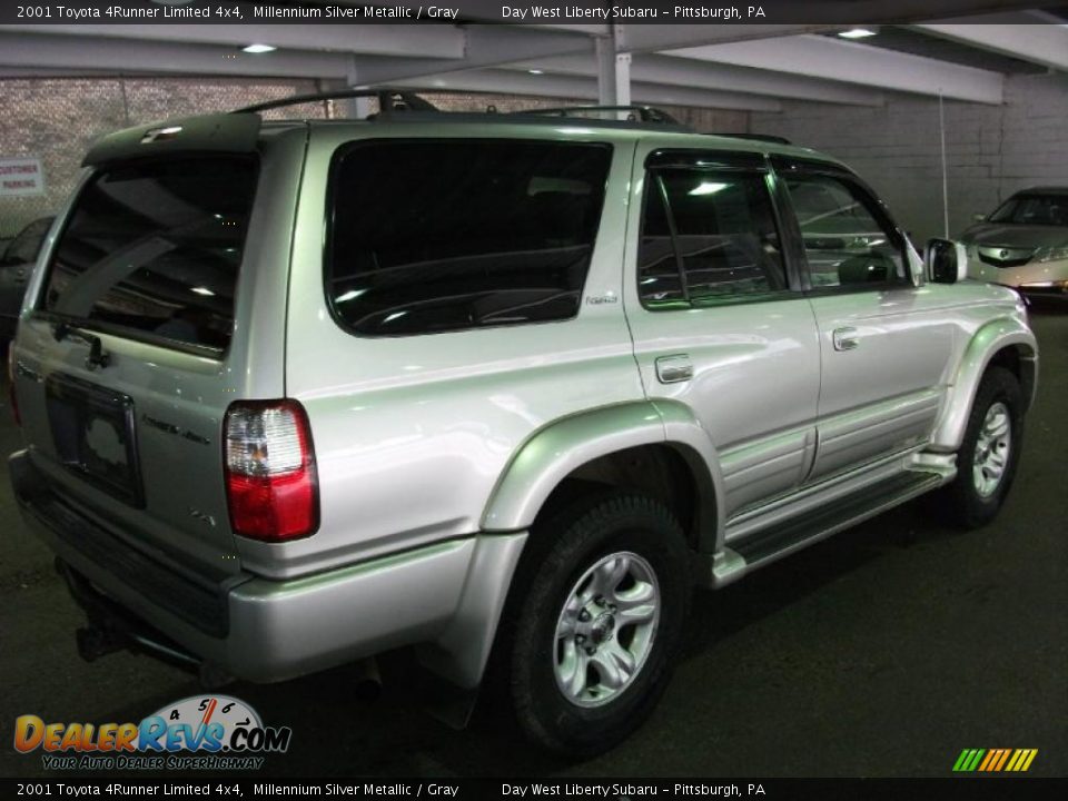 2001 Toyota 4Runner Limited 4x4 Millennium Silver Metallic / Gray Photo #5