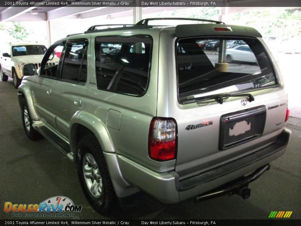 2001 Toyota 4Runner Limited 4x4 Millennium Silver Metallic / Gray Photo #7